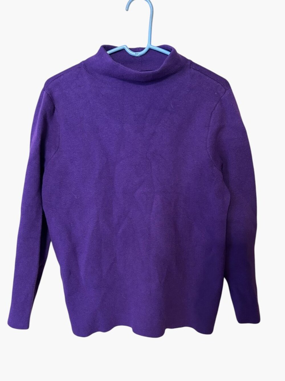 J.Jill Purple Mock Neck Pullover Sweater Long Sleeve Women's Large